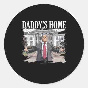 Sticker Rond Trump Daddys Maison Blanche 2024