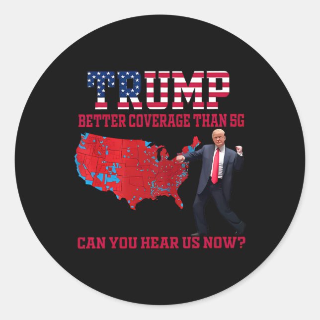 Sticker Rond Trump Dance Funny Trump Président (Devant)