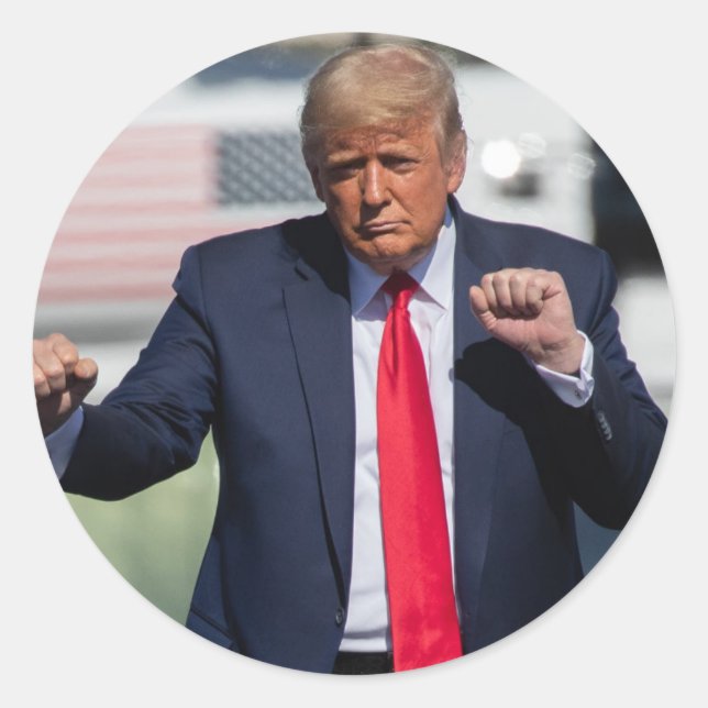 Sticker Rond Trump Danse (Devant)