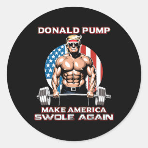 Sticker Rond Trump Donald Pump fait renouer l'Amérique