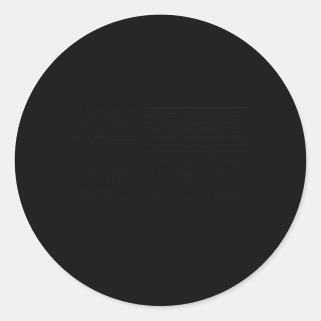 Sticker Rond Trump - Drapeau américain (Devant)