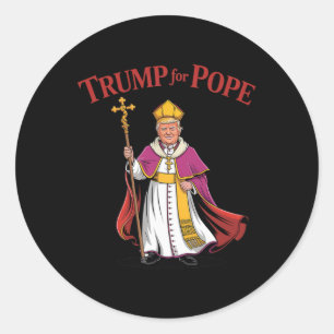 Sticker Rond Trump drôle pour la répub de la papauté catholique