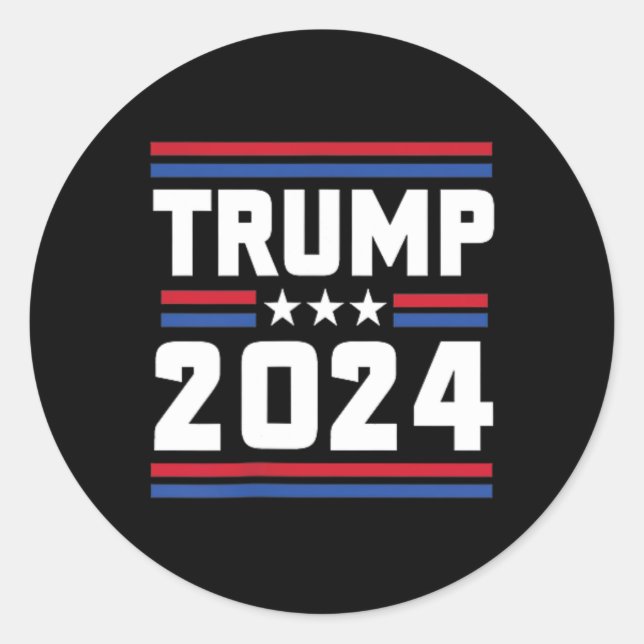 Sticker Rond Trump Drôle Trump 2024 Condamné Felon (Devant)