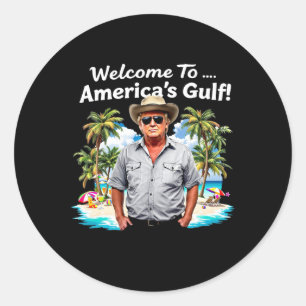 Sticker Rond Trump du Golfe 2025 aux Etats-Unis