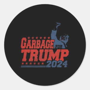 Sticker Rond Trump Élection 2024 Fière D'Être Des Ordures Vote 