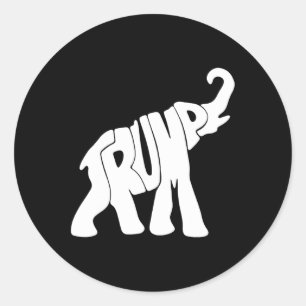 Sticker Rond Trump Eléphant Républicain Trump Supporter Préside