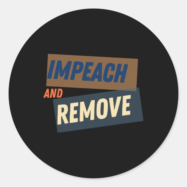Sticker Rond Trump - Empêcher Et Supprimer (Devant)