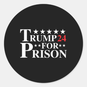 Sticker Rond Trump en prison pour le 4 juillet jour de l'indépe