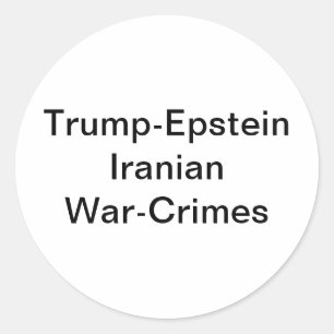 Sticker Rond Trump-Epstein Guerre Iran Crimes de guerre Hankame