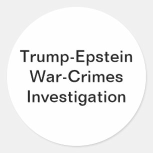 Sticker Rond Trump-Epstein Guerre Iran Crimes de guerre Hankame