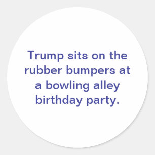 Sticker Rond Trump est assis sur des pare-chocs en caoutchouc H