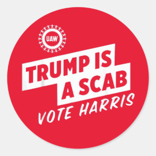 Sticker Rond Trump est le président de Scab Vote Harris 2024