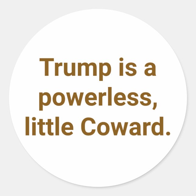 Sticker Rond Trump est un Artjunkhaus de Hankamer sans puissanc (Devant)