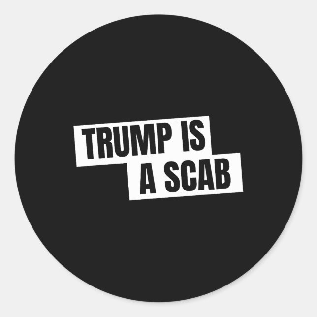 Sticker Rond Trump est un fléau (Devant)
