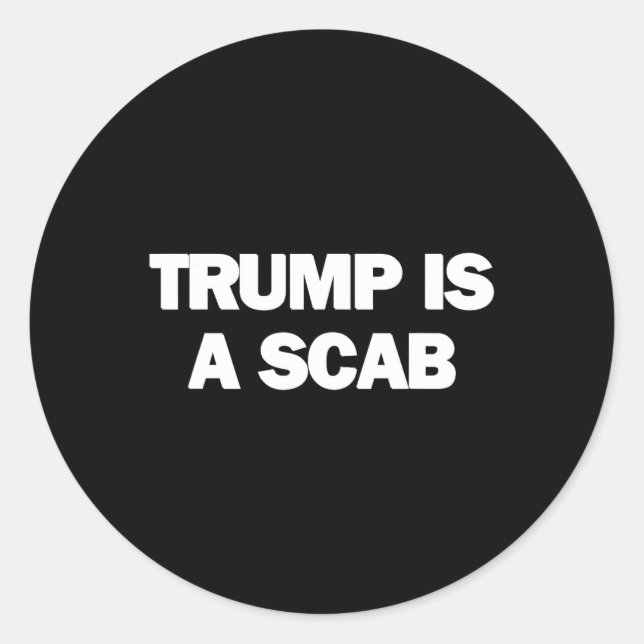 Sticker Rond Trump est un fléau 1 (Devant)