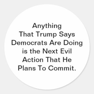 Sticker Rond Trump est un hypocrite Hankamer Artjunkhaus Bande 