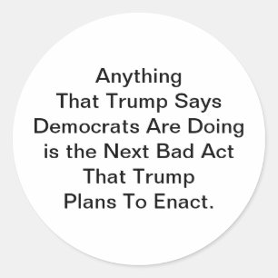 Sticker Rond Trump est un hypocrite Hankamer Artjunkhaus Bande 