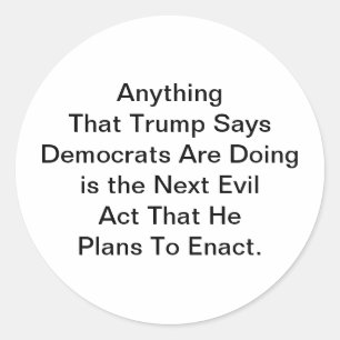 Sticker Rond Trump est un hypocrite Hankamer Artjunkhaus Bande 