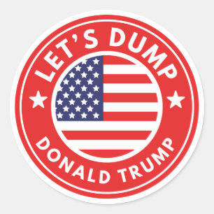 Sticker Rond Trump et Donald Trump