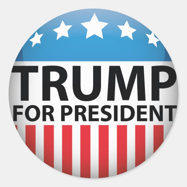 Sticker Rond Trump et le président (Devant)