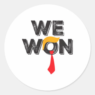 Sticker Rond Trump et Trump remportent la 47e élection présiden
