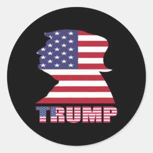 Sticker Rond Trump - États-Unis - Amérique