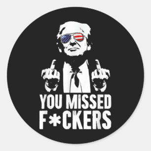 Sticker Rond Trump Fight Fight Fight