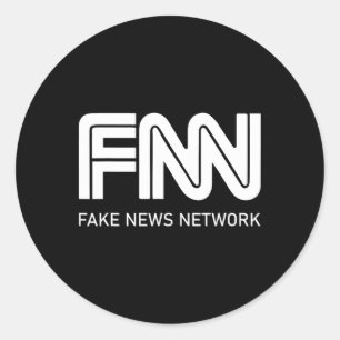 Sticker Rond Trump Fnn Réseau de Nouvelles Fusses 