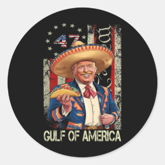 Sticker Rond Trump Funny Golfe Des États-Unis Amérique Est 2025