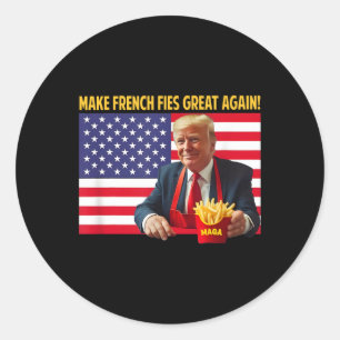 Sticker Rond Trump Funny Rendre sa grandeur à Trump Mega 2024