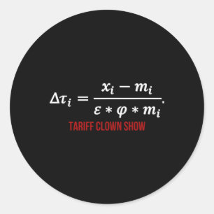 Sticker Rond Trump Global Formule Réciproque Tarifs - Ta