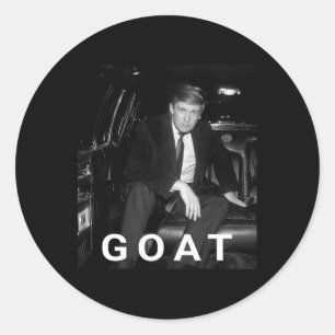 Sticker Rond Trump Goat cadeau républicain conservateur Trump 2