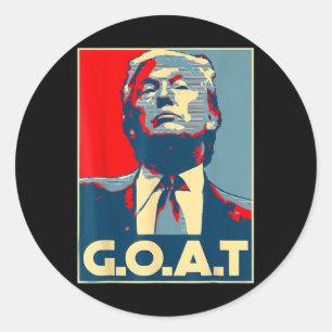 Sticker Rond Trump Goat Shirt Trum cadeau républicain conservat