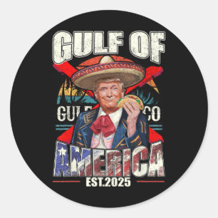 Sticker Rond Trump Golfe des États-Unis Amérique 2025 Trump Mer