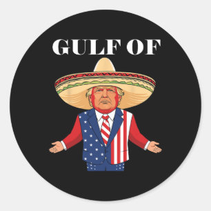 Sticker Rond Trump Golfe Des États-Unis D'Amérique Hommes Femme