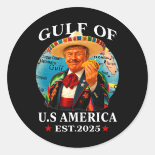 Sticker Rond Trump Golfe Des États-Unis Depuis 2025 Mexique Tru