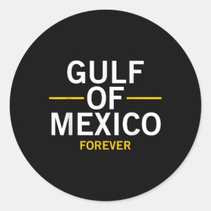 Sticker Rond Trump Golfe Du Mexique À L'Époque Du Président Tru