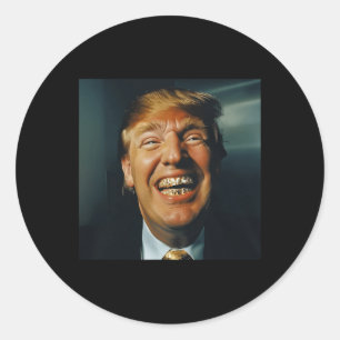 Sticker Rond Trump Grillz