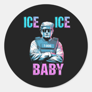 Sticker Rond Trump Ice Ice Ba1