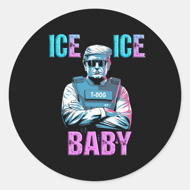 Sticker Rond Trump Ice Ice Ba1 (Devant)
