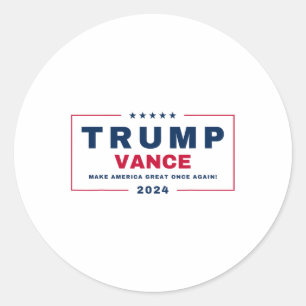 Sticker Rond Trump Jd Vance Vp Rendre À L'Amérique Sa Superbe !