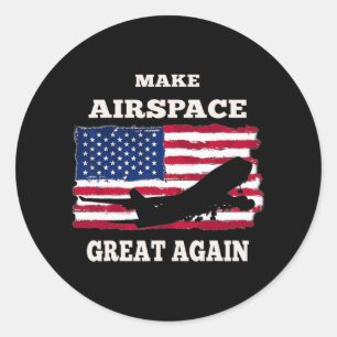 Sticker Rond Trump Jet politique redonne sa grandeur à l'espace