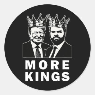 Sticker Rond Trump King Fête Patriotique De L'Indépendance 4 Ju
