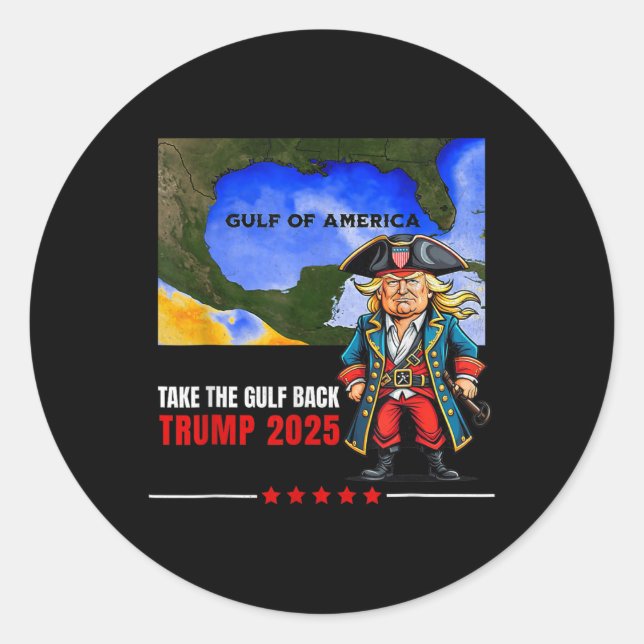 Sticker Rond Trump Le Golfe du Mexique et le Golfe du Mexique (Devant)