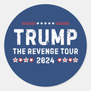 Sticker Rond Trump Le Président de la Revenge Tour 2024