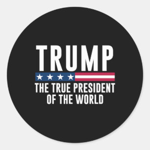 Sticker Rond Trump le véritable président du monde