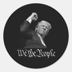 Sticker Rond Trump lève D'Abord Le Peuple