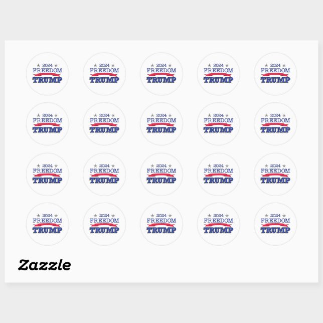 STICKER ROND TRUMP LIBERTÉ 2024 (Feuille)