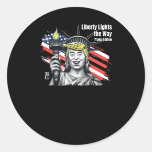 Sticker Rond Trump - Liberty Lights The Way Trump Edition - Don