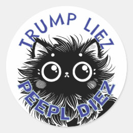 Sticker Rond Trump Lolcat